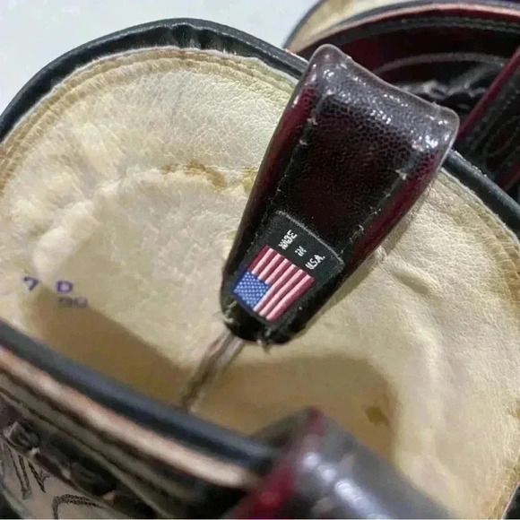 Vintage DAN POST 16669 Burgundy Stitched Western Cowboy Boot Men’s 7D - Picture 9 of 9